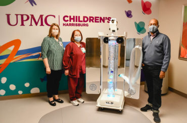 UPMC Children's Harrisburg Staff with a  Vecta Deluxe Mobile Sensory Station